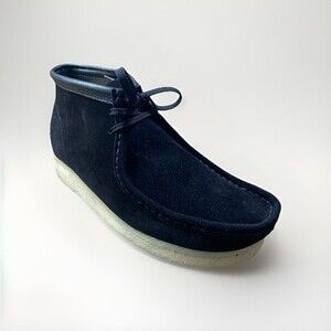 NOS Clarks Originals Wallabee Suede Boot Black Mens US 9 M Chukka Moccasin Rare